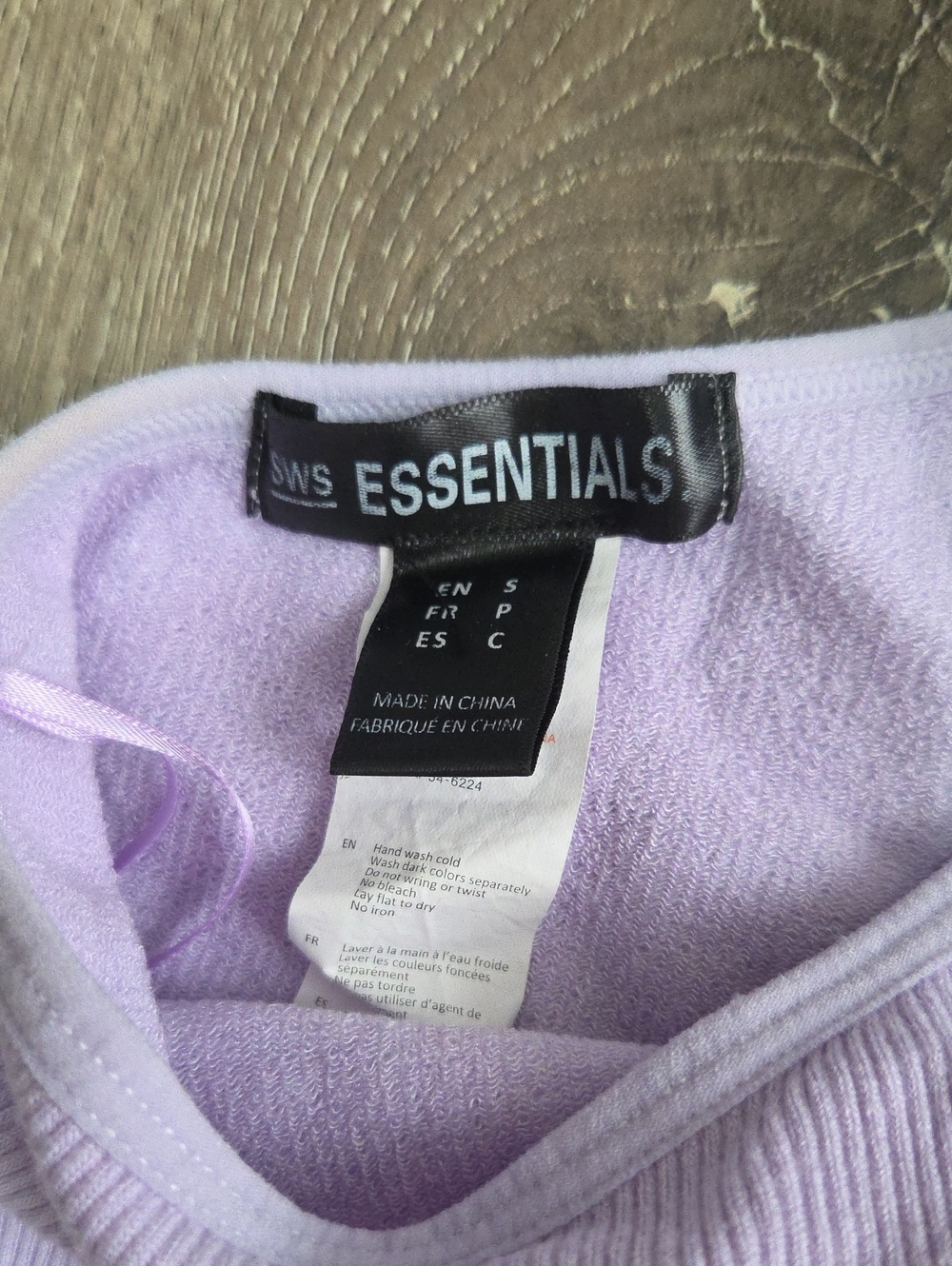 SWS Essentials Lilac One-Shoulder Ribbed Seamless Tank - Picture 3 of 7